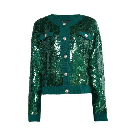 Faina faina Gebreid vest Minya smaragd