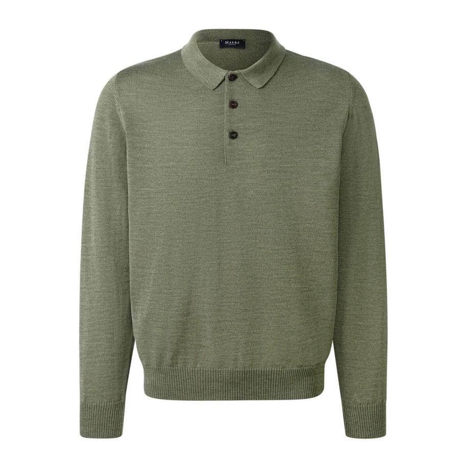 MAERZ Superwash Trui Polokraag, Effen Multicolor