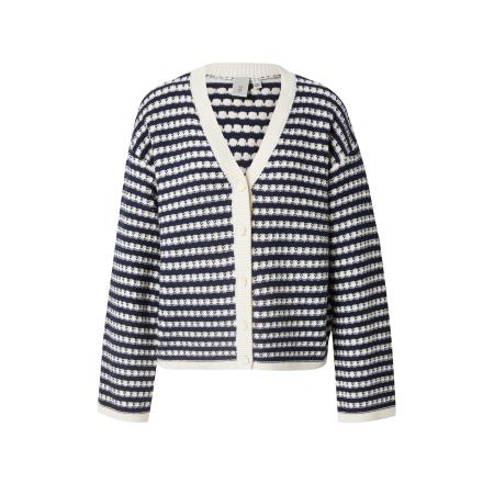 YAS YAS Gebreid vest YASCibyl lichtbeige / navy