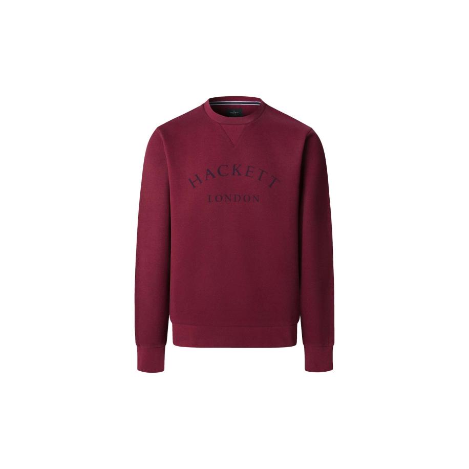 Hackett London Sweatshirt Heritage Ess bordeaux / zwart Rood