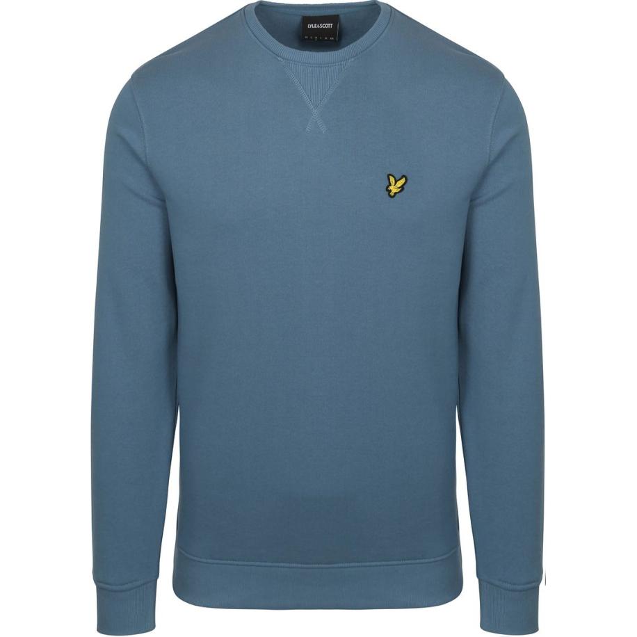 Lyle & Scott Sweat Crewneck Ocean Blauw Blauw