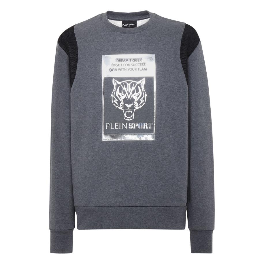 Plein Sport Plein Sport Sweatshirt Tiger donkergrijs / zwart / wit -