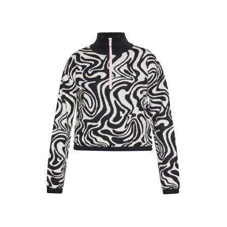 swirly Trui zwart / wolwit