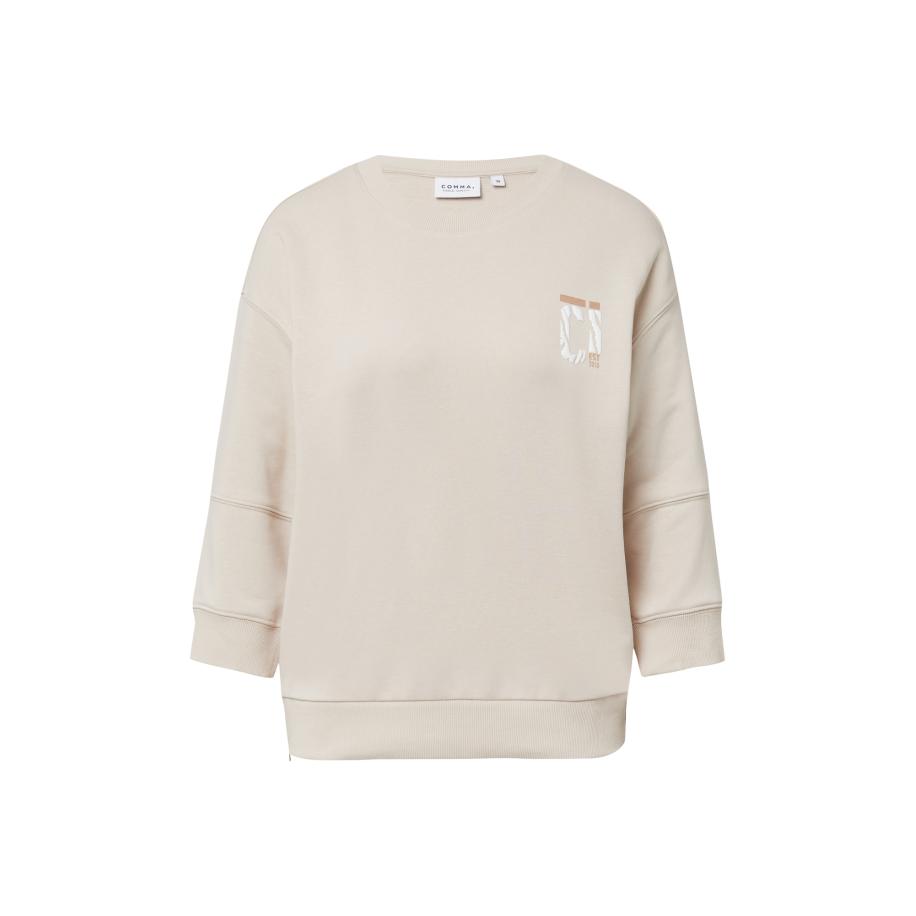 comma casual identity comma casual identity Sweatshirt beige / lichtbruin / wit -