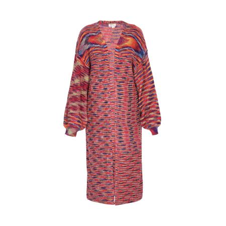 IZIA IZIA Gebreid vest blauw / geel / oranje / rood