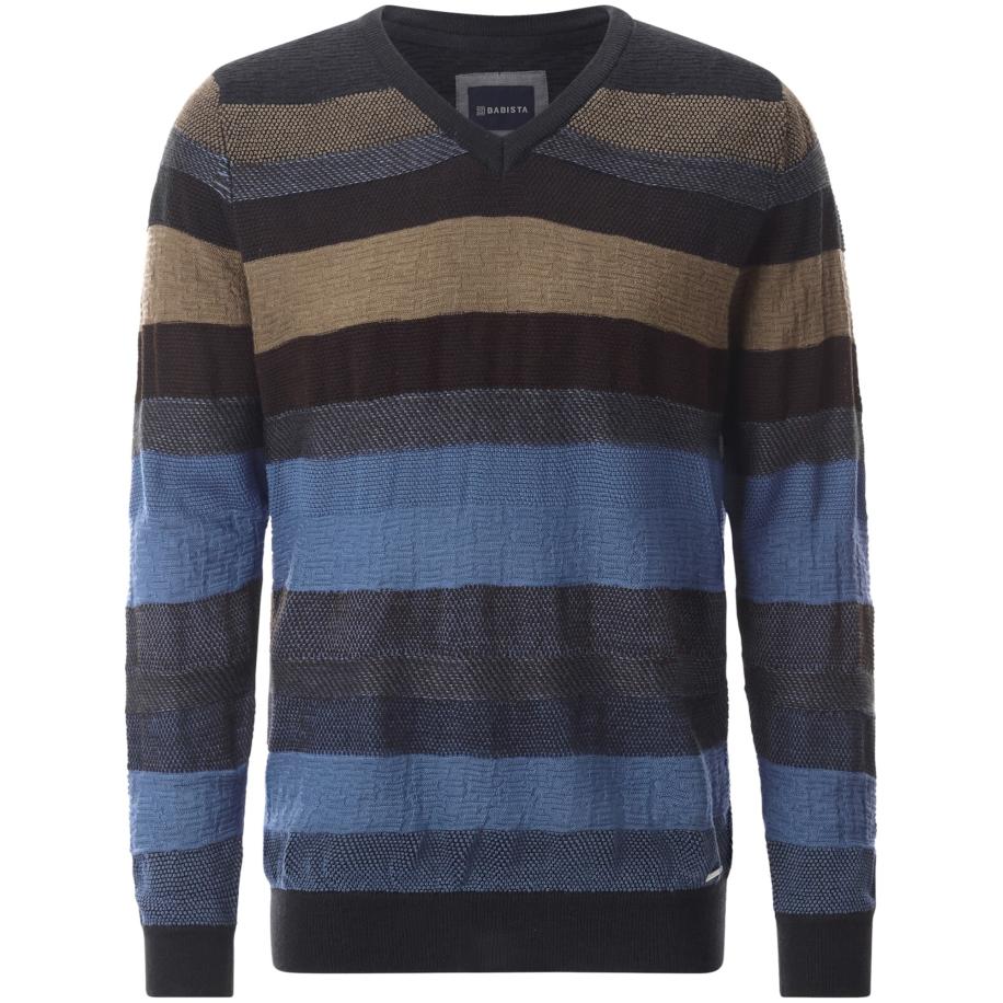 BABISTA BABISTA Trui Solemarli blauw / marine / mokka / donkerrood -