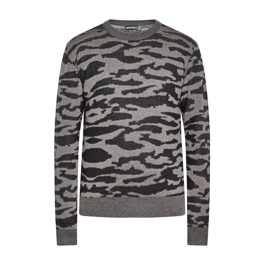 TUFFSKULL Trui groen / kaki / donkergroen Grijs