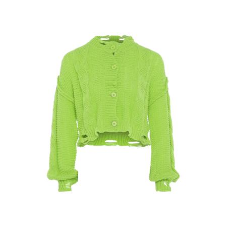 MYMO MYMO Gebreid vest limoen