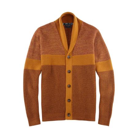 OLYMP Casual Gebreide trui Knoopsluiting barolo, Motief