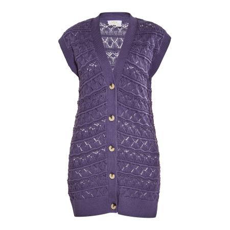 Usha usha FESTIVAL Gebreide bodywarmer donkerlila