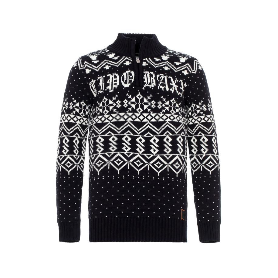 Cipo & Baxx CIPO & BAXX Trui nachtblauw / wit -