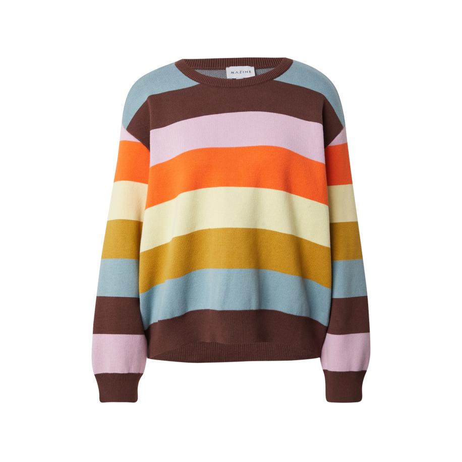 mazine Trui lichtblauw / bruin / sering / oranje Bruin