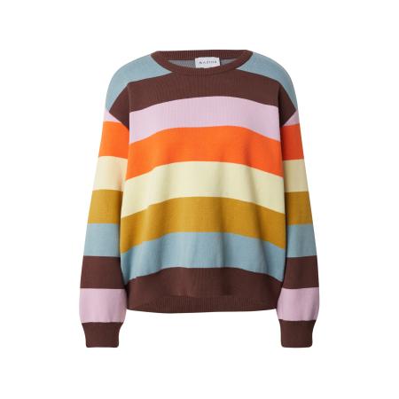 mazine Trui lichtblauw / bruin / sering / oranje