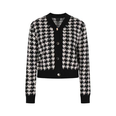 DreiMaster DreiMaster Klassik Gebreid vest zwart / wit