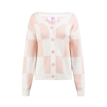 MYMO MYMO Gebreid vest Blonda crème / lichtroze