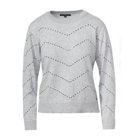 KOROSHI KOROSHI Trui grijs / zwart