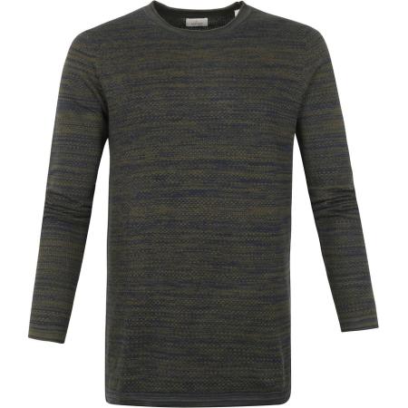 Dstrezzed Trui Popcorn Melange Donkergroen