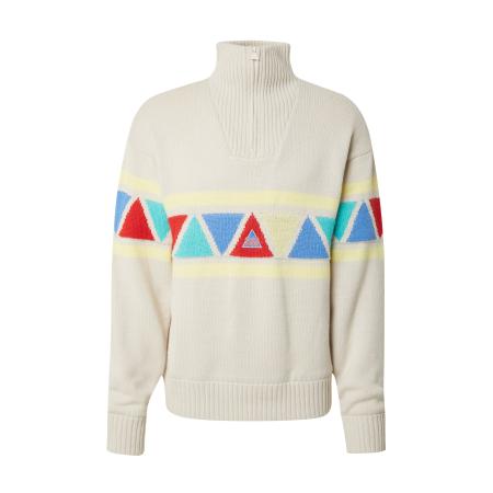 SOS SOS Trui The Windbreaker aqua / lichtgeel / greige / rood