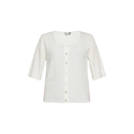 Usha Usha Gebreid vest offwhite