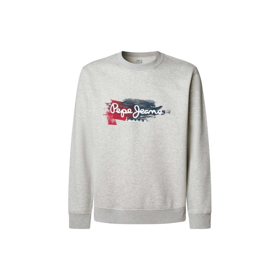 Pepe Jeans Sweatshirt navy / lichtgrijs / rood / wit Grijs