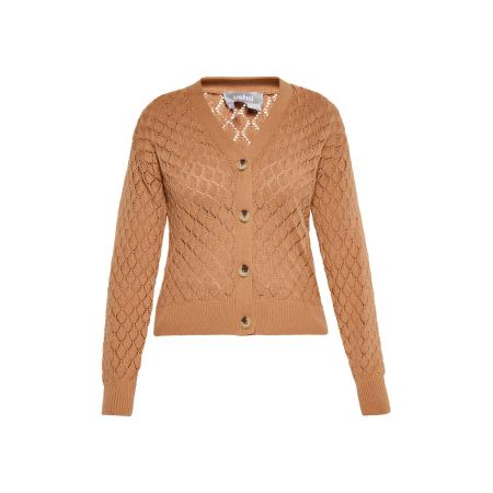 Usha Usha Gebreid vest camel