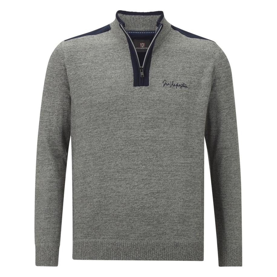 jan vanderstorm Jan Vanderstorm Trui Dain grijs gemêleerd -