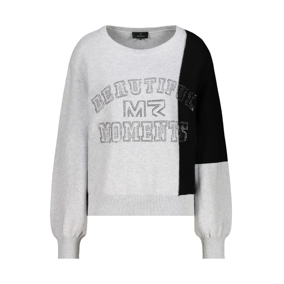 Monari monari Trui grijs / zwart / zilver -