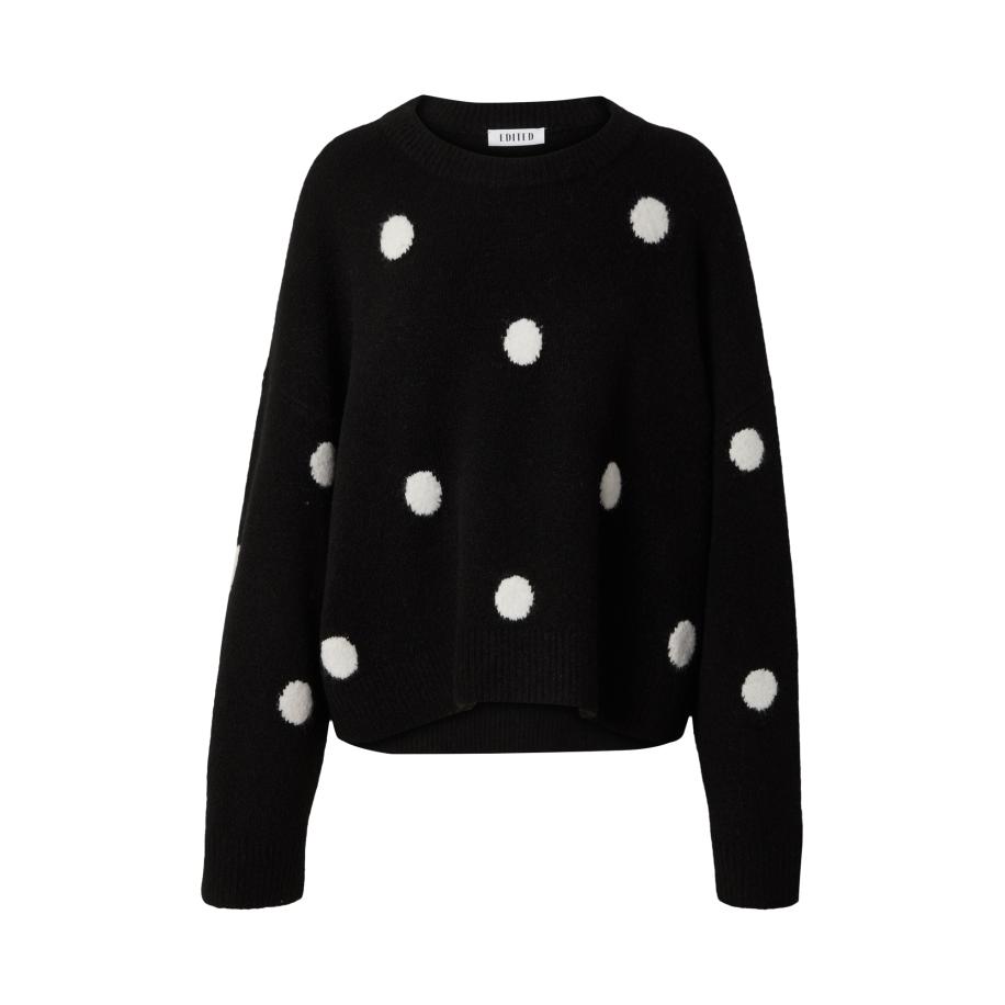 EDITED EDITED Trui Floriane zwart / wit -