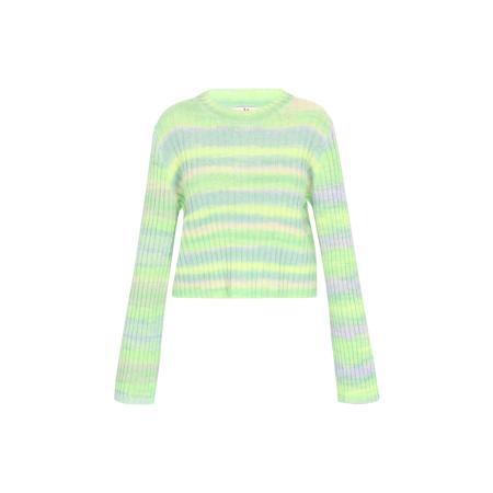 MYMO Trui Young Fashion azuur / geel / lichtgroen / rosa
