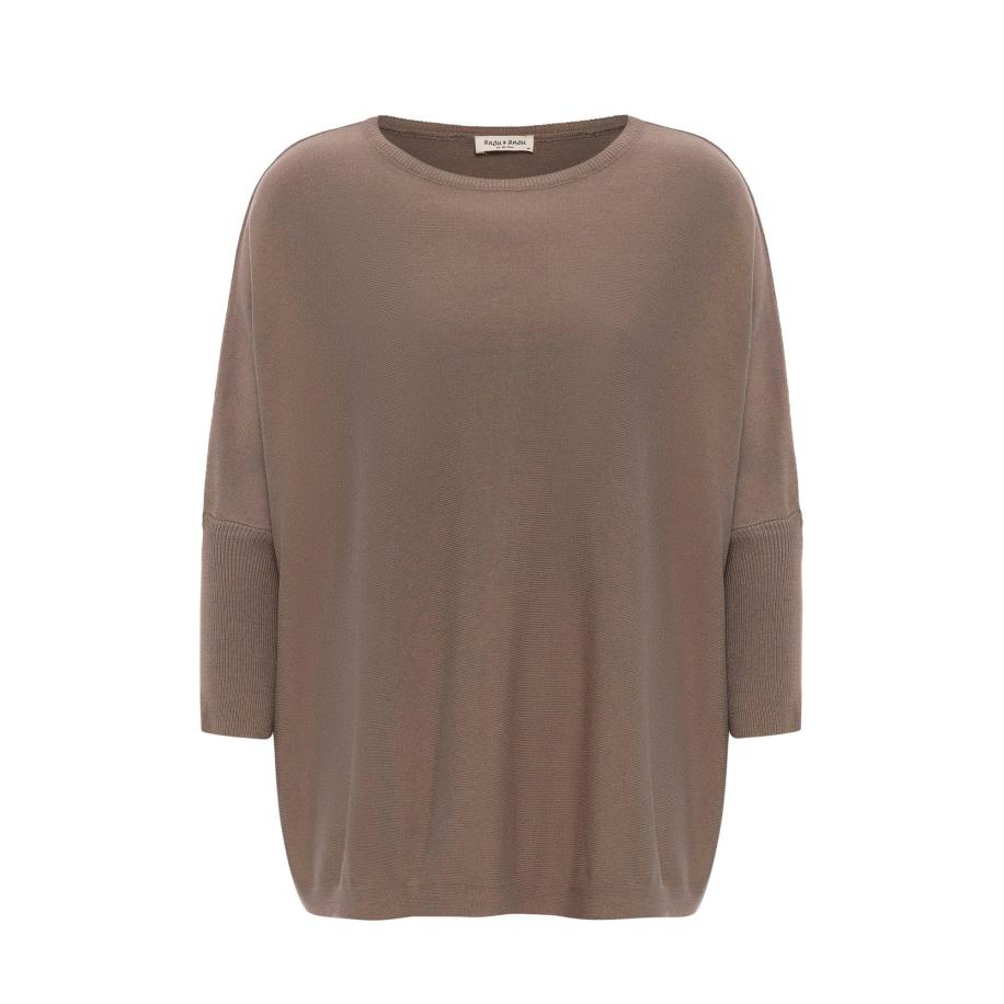 Anou Anou Anou Anou Oversized trui taupe -