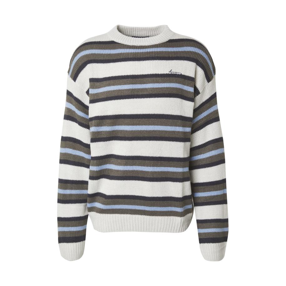 Denim Project Denim Project Trui lichtblauw / lichtgrijs / olijfgroen / zwart -