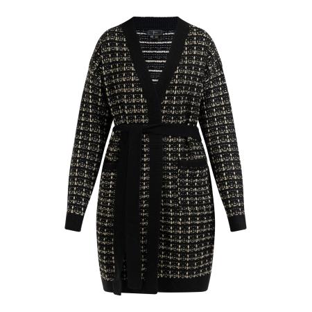 Faina faina Gebreid vest goud / zwart