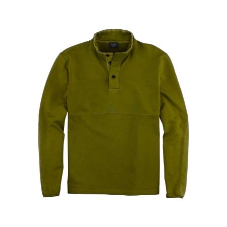 OLYMP Casual Trui Henley kraag limegroen, Effen
