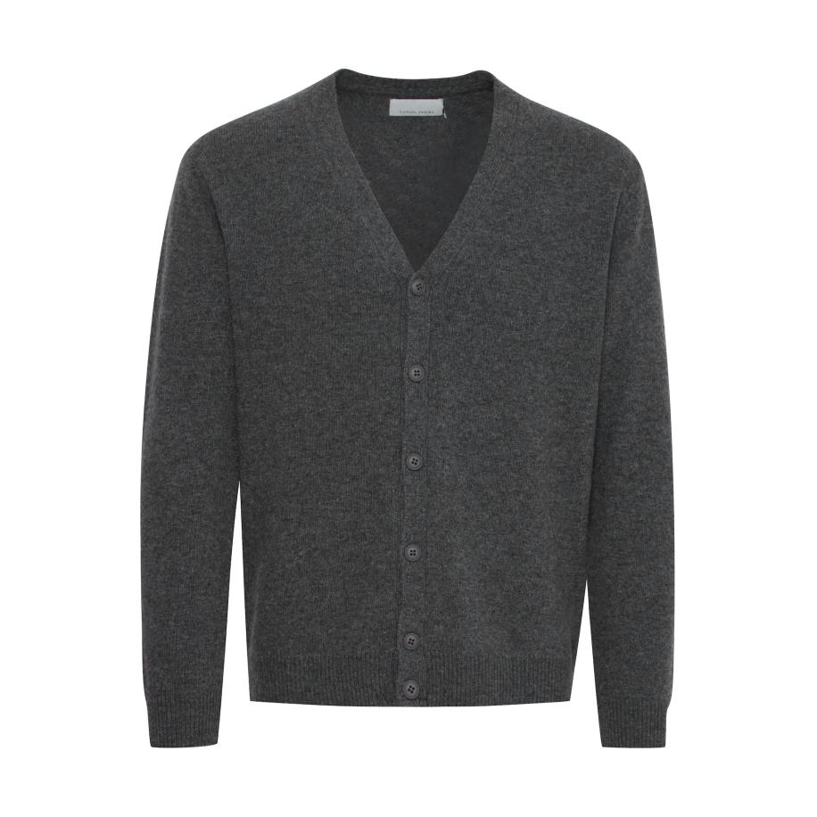 Casual Friday Casual Friday Gebreid vest Karl donkergrijs -