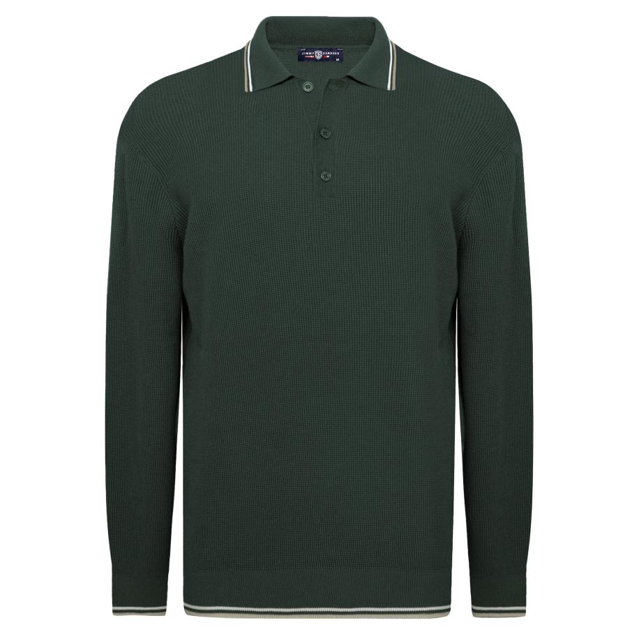 Jimmy Sanders Jimmy Sanders Trui donkergroen / wit -