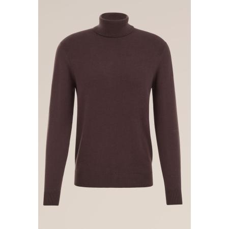Fundamentals heren Slender fit fijngebreide coltrui - Bruin - Katoen - Maat: S