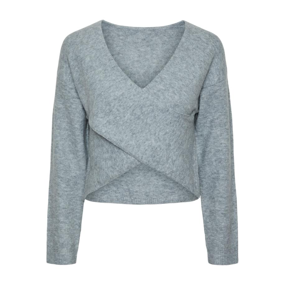 PIECES Trui PCNANU grijs gemêleerd Grijs