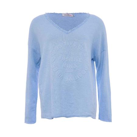 zwillingsherz Zwillingsherz Sweatshirt Positive Mind lichtblauw