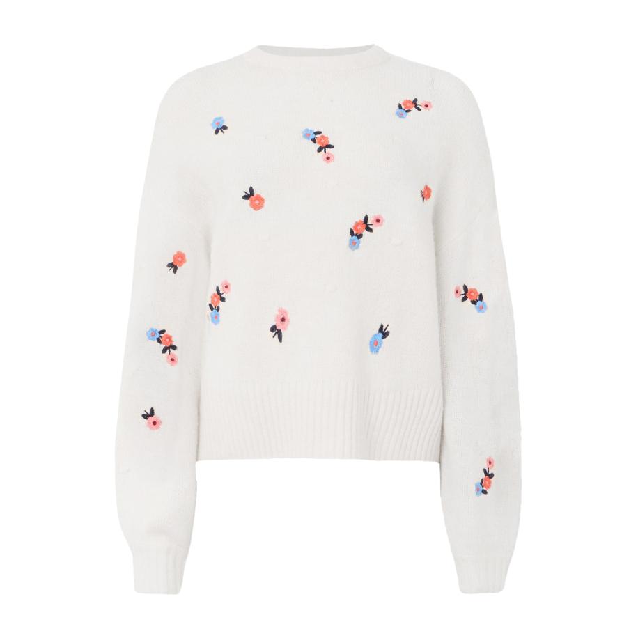 YAS YAS Trui YASNANNA crème / lichtblauw / koraal / rosa -