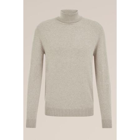 Fundamentals heren Slender fit fijngebreide coltrui - Taupe - Katoen - Maat: XXXL