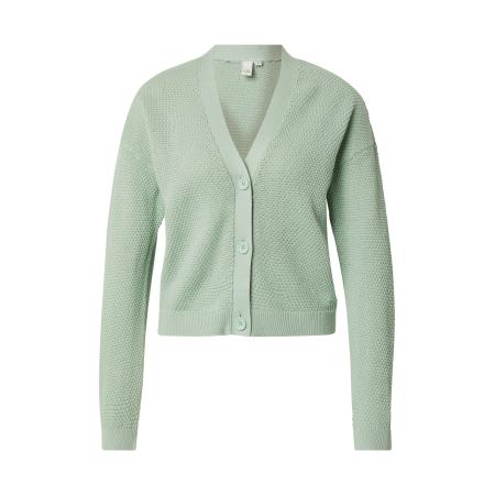QS QS Gebreid vest pastelgroen