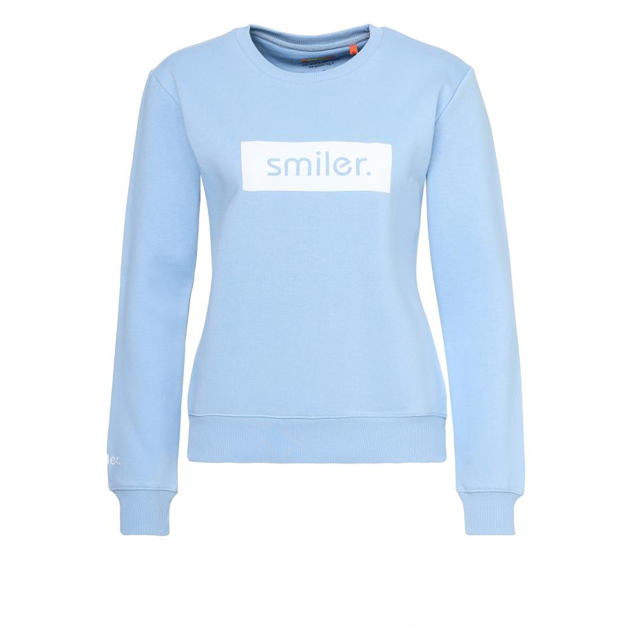 smiler. Sweatshirt Cuddle lichtblauw / wit Blauw