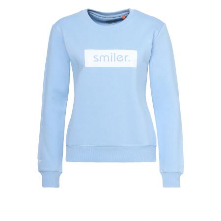 smiler. Sweatshirt Cuddle lichtblauw / wit