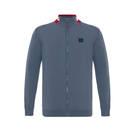 Jacey Quinn Jacey Quinn Gebreid vest saffier / rood / wit