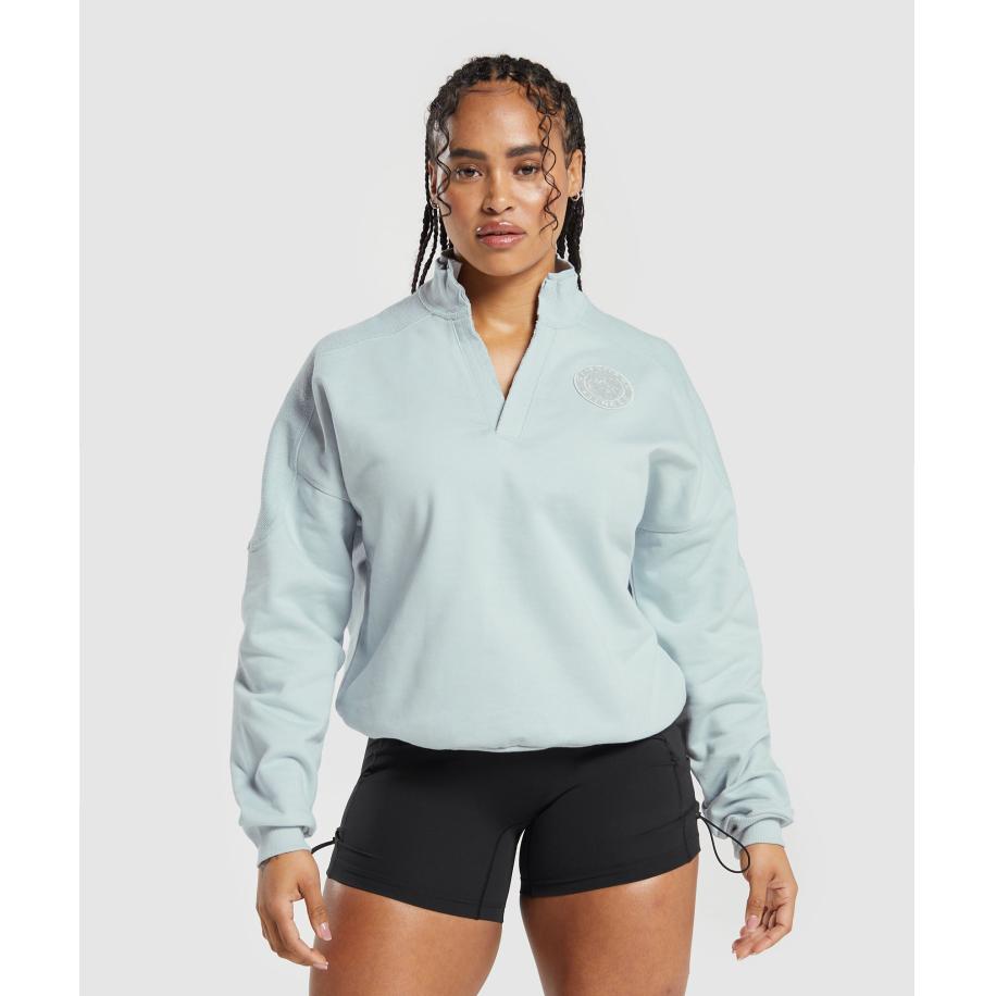 Gymshark Legacy Oversized Sweatshirt Fresh Blue Blauw