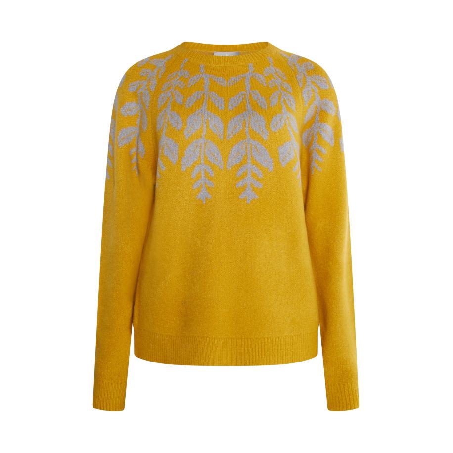 Usha Usha Trui Lurea curry / zilvergrijs -