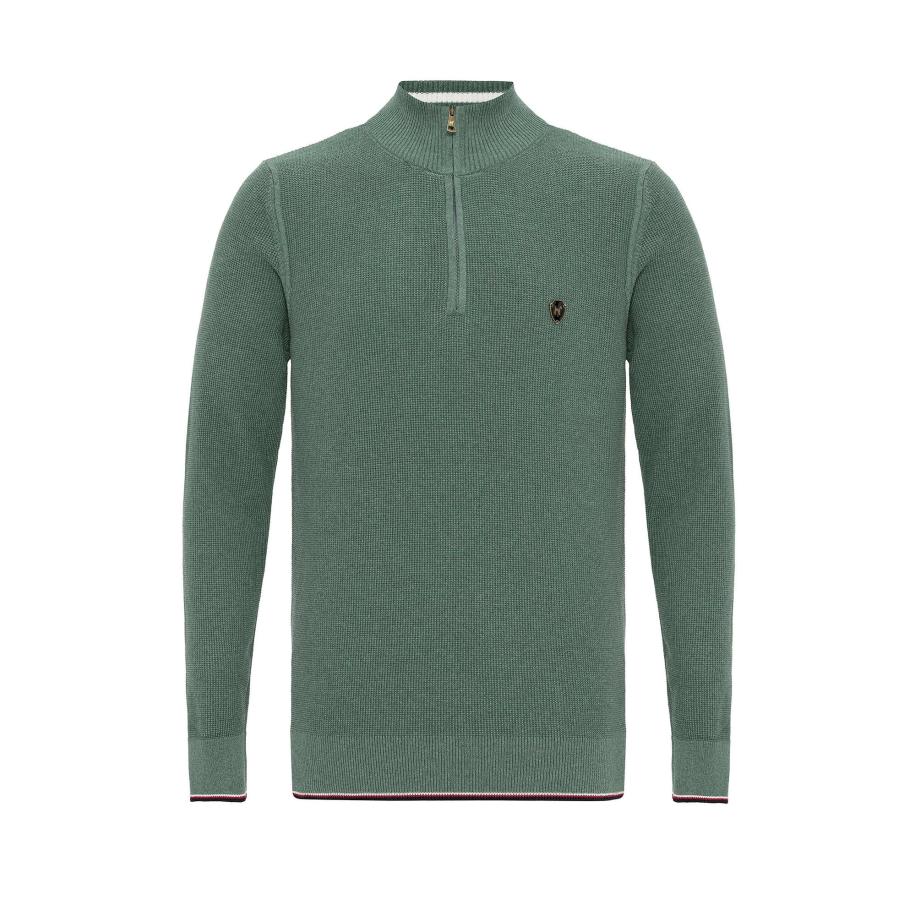 Williot Williot Trui groen / zwart / wit -