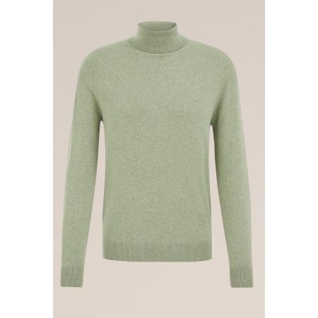 Fundamentals heren Slender fit fijngebreide coltrui - Lichtgroen - Katoen - Maat: XXXL