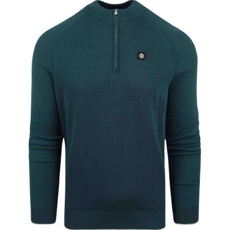 Blue Industry Half Zip Trui Donkergroen
