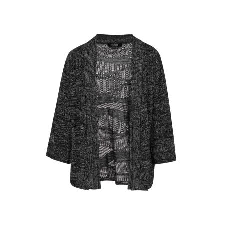 Usha usha BLACK LABEL Gebreid vest zwart gemêleerd